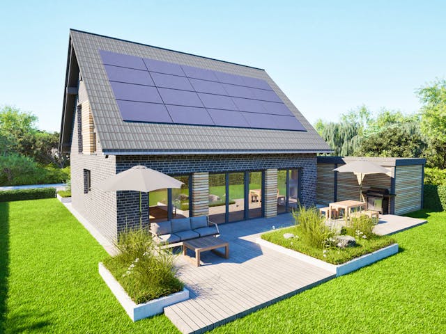 Massivhaus Entwurf NB126 von FAVORIT Massivhaus, Satteldach-Klassiker Außenansicht 1