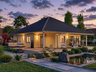 Massivhaus Goorstorf I von TIMOWA Massivhäuser Schlüsselfertig ab 376900€, Bungalow Außenansicht 2