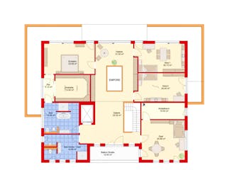 Massivhaus Stadtvilla im Bauhausstil 468 m² + KG 283 m² von Mein Haus Bausysteme, Cubushaus Grundriss 3
