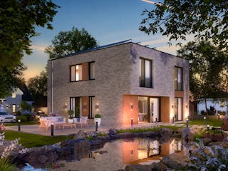 Massivhaus Stadtvilla 260 von BRALE Bau Schlüsselfertig ab 399500€, Stadtvilla Außenansicht 4