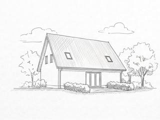 Massivhaus Eineinhalbgeschosser 90/110 von Ever Energy Home, Satteldach-Klassiker Außenansicht 2