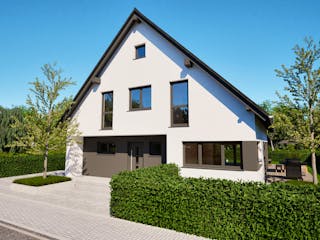 Massivhaus Entwurf NB174 von FAVORIT Massivhaus, Satteldach-Klassiker Außenansicht 10