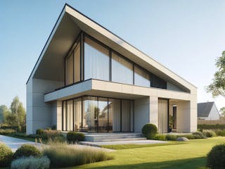Modernes Haus mit Pultdach