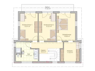 Fertighaus Luxa von Fingerhut Haus Schlüsselfertig ab 532083€, Pultdachhaus Grundriss 2