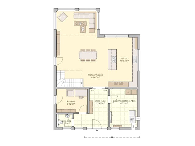 Fertighaus Plata von Fingerhut Haus Schlüsselfertig ab 606277€, Stadtvilla Grundriss 1