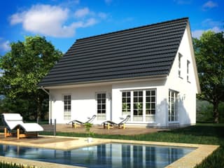 Fertighaus SH 124 Var. A von ScanHaus Marlow, Satteldach-Klassiker Außenansicht 1