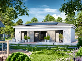 Massivhaus Bungalow 300 von BRALE Bau Schlüsselfertig ab 211500€, Bungalow Außenansicht 2