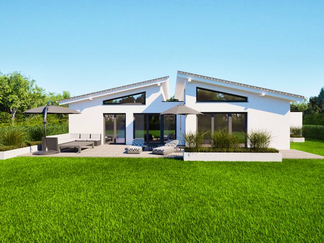 Massivhaus Chalet 135 von FAVORIT Massivhaus, Bungalow Außenansicht 1
