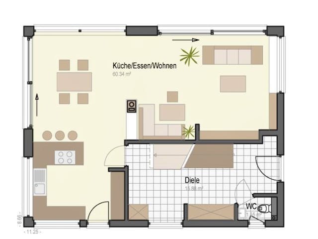 Fertighaus Haus Buchenhain von Keitel-Haus Schlüsselfertig ab 570233€,  Grundriss 1