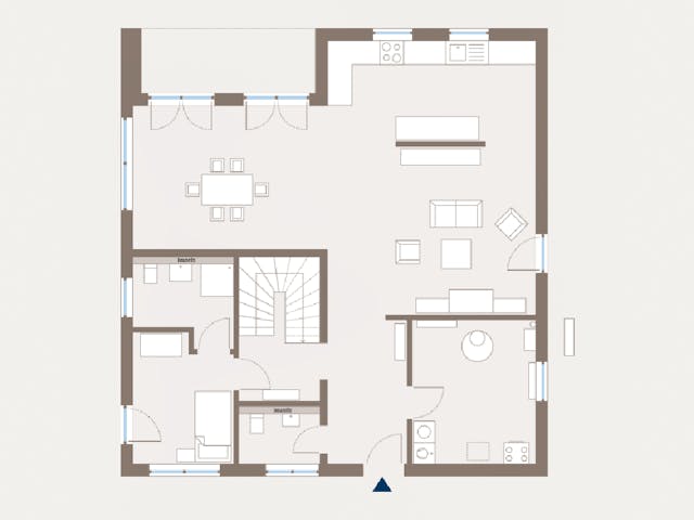 Fertighaus City Villa 4 von allkauf haus, Stadtvilla Grundriss 1 Fertighaus City Villa 4 von allkauf haus, Stadtvilla Grundriss 1