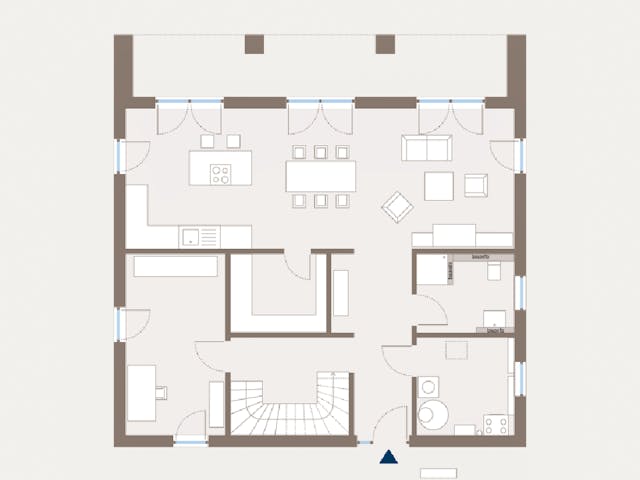 Fertighaus City Villa 5 von allkauf haus, Stadtvilla Grundriss 1