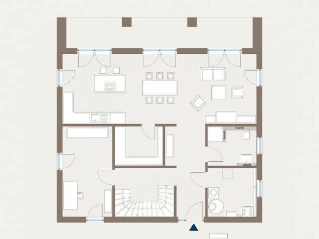 Fertighaus City Villa 5 von allkauf haus, Stadtvilla Grundriss 1