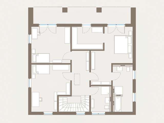 Fertighaus City Villa 5 von allkauf haus, Stadtvilla Grundriss 2