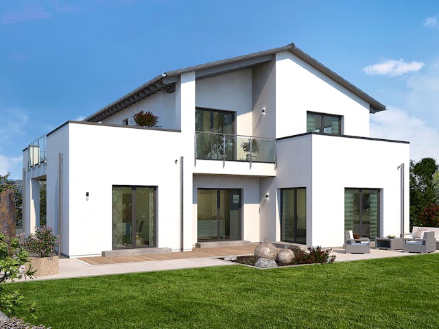 Fertighaus Cult 1 V2 von allkauf haus, Cubushaus Außenansicht 1