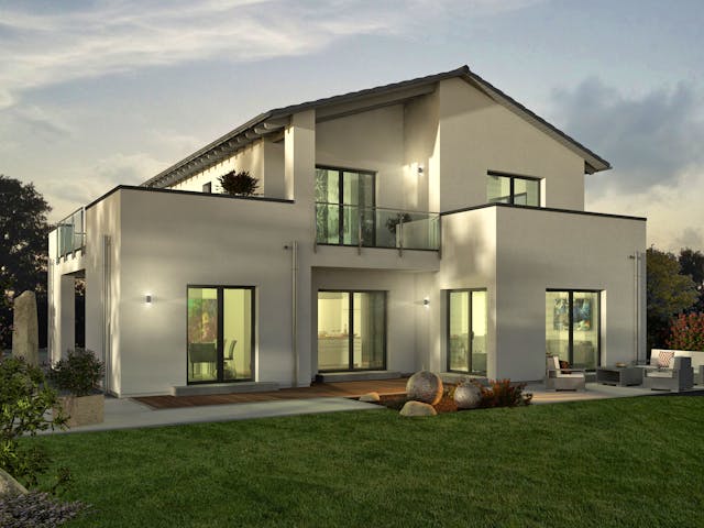 Fertighaus Cult 1 V2 von allkauf haus, Cubushaus Außenansicht 2