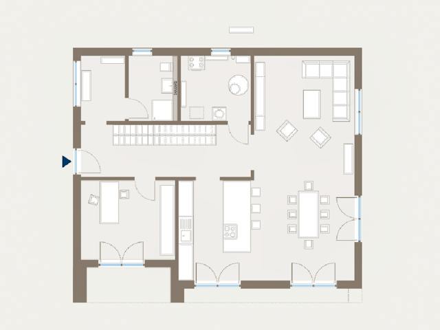 Fertighaus Cult 5 von allkauf haus, Cubushaus Grundriss 1