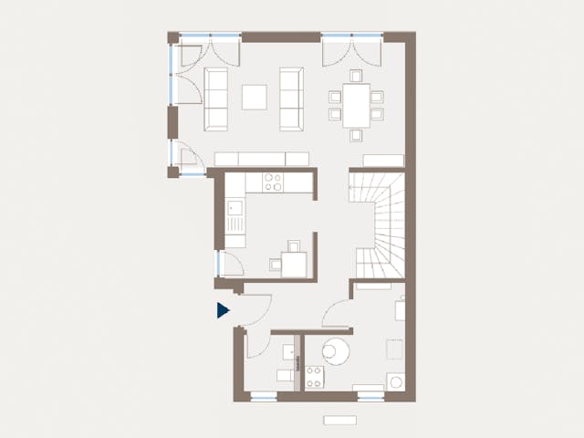 Fertighaus Double 8 von allkauf haus, Cubushaus Grundriss 1 Fertighaus Double 8 von allkauf haus, Cubushaus Grundriss 1