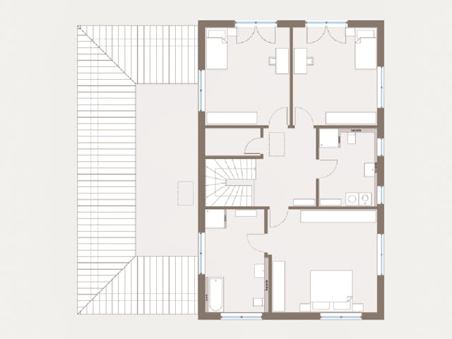 Fertighaus Generation 13 von allkauf haus, Stadtvilla Grundriss 2