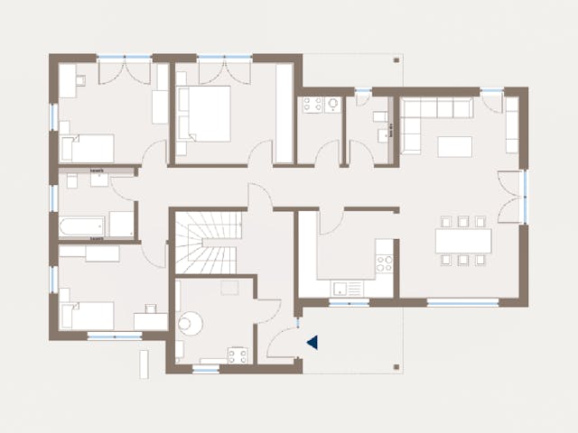 Fertighaus Generation 14 von allkauf haus, Stadtvilla Grundriss 1
