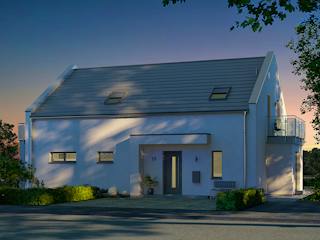 Fertighaus Generation 2 von allkauf haus, Satteldach-Klassiker Außenansicht 2