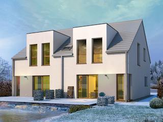 Fertighaus Generation 3 von allkauf haus, Satteldach-Klassiker Außenansicht 2