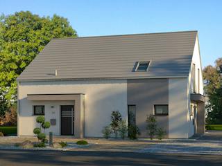 Fertighaus Generation 3 von allkauf haus, Satteldach-Klassiker Außenansicht 3