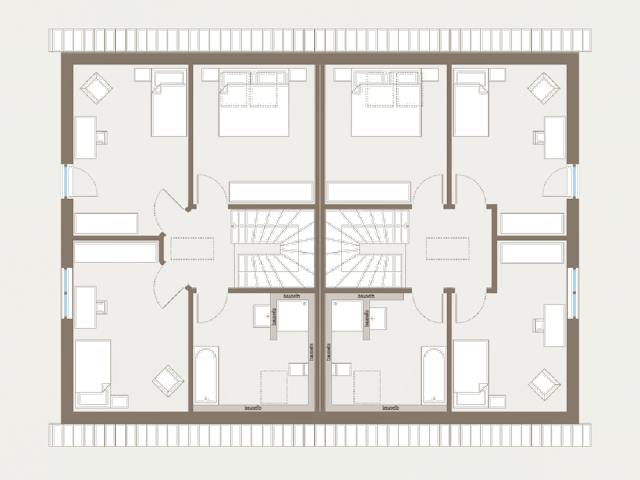 Fertighaus Generation 7 von allkauf haus, Satteldach-Klassiker Grundriss 2