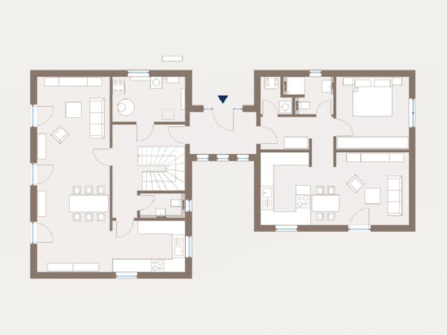 Fertighaus Generation 8 von allkauf haus, Satteldach-Klassiker Grundriss 1
