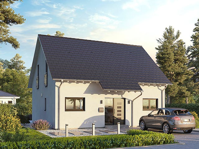 Fertighaus Home 10 von allkauf haus, Satteldach-Klassiker Außenansicht 1 Fertighaus Home 10 von allkauf haus, Satteldach-Klassiker Außenansicht 1