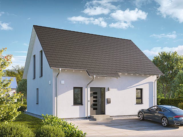 Fertighaus Home 11 von allkauf haus, Satteldach-Klassiker Außenansicht 1