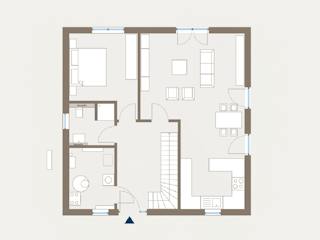 Fertighaus Home 11 von allkauf haus, Satteldach-Klassiker Grundriss 1