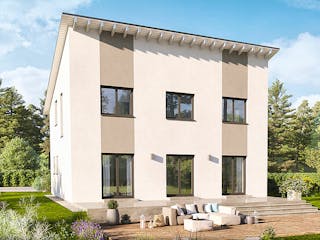 Fertighaus Home 12 von allkauf haus, Satteldach-Klassiker Außenansicht 4
