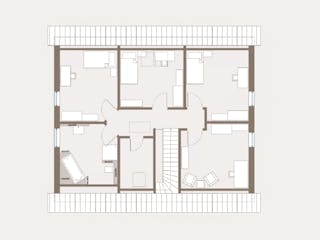 Fertighaus Home 13 von allkauf haus, Satteldach-Klassiker Grundriss 2