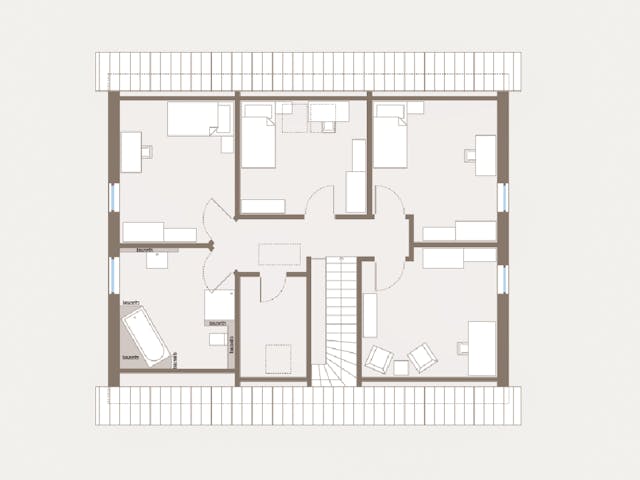 Fertighaus Home 13 von allkauf haus, Satteldach-Klassiker Grundriss 2