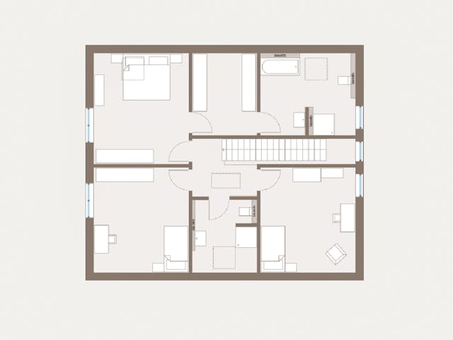 Fertighaus Home 14 von allkauf haus, Satteldach-Klassiker Grundriss 2