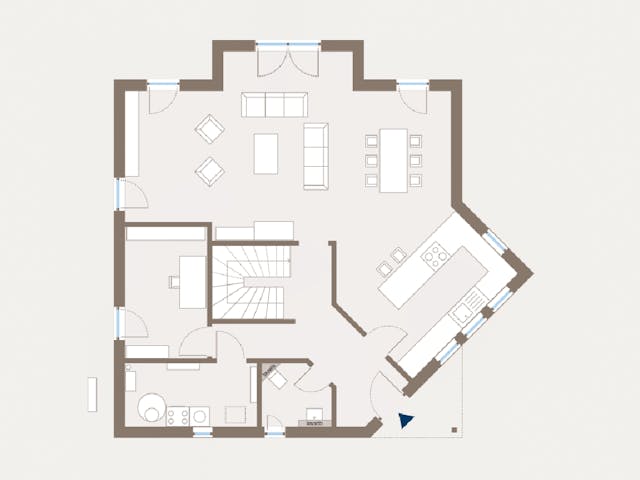 Fertighaus Home 15 von allkauf haus, Satteldach-Klassiker Grundriss 1