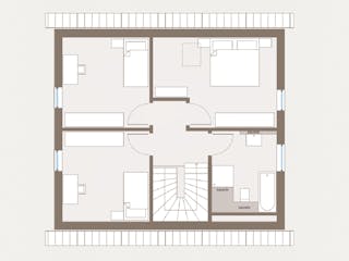 Fertighaus Home 1 von allkauf haus, Satteldach-Klassiker Grundriss 2