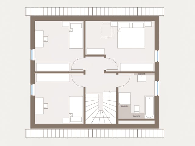 Fertighaus Home 1 von allkauf haus, Satteldach-Klassiker Grundriss 2