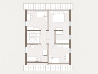 Fertighaus Home 3 von allkauf haus, Satteldach-Klassiker Grundriss 2