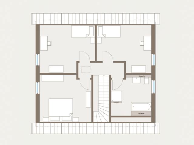 Fertighaus Home 4 von allkauf haus, Satteldach-Klassiker Grundriss 2