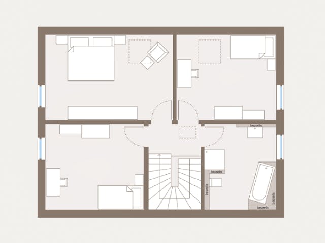 Fertighaus Home 5 von allkauf haus, Satteldach-Klassiker Grundriss 2