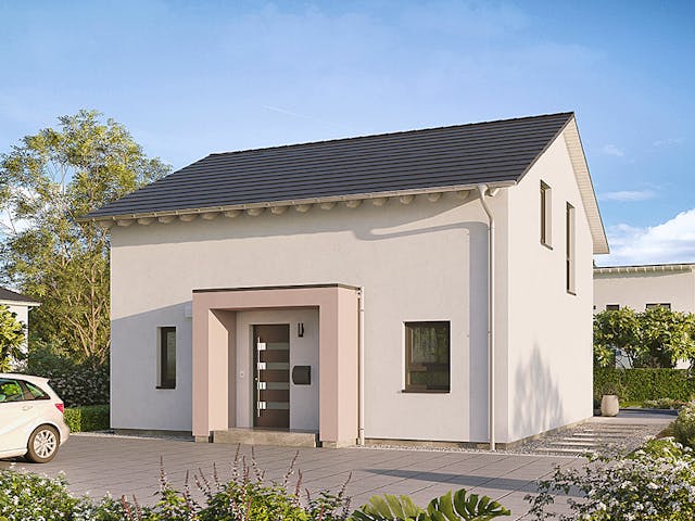 Fertighaus Home 6 von allkauf haus, Satteldach-Klassiker Außenansicht 1