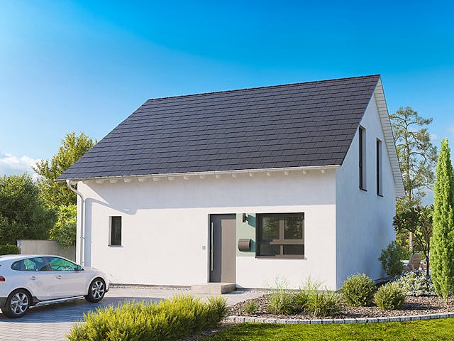Fertighaus Home 8 von allkauf haus, Satteldach-Klassiker Außenansicht 1