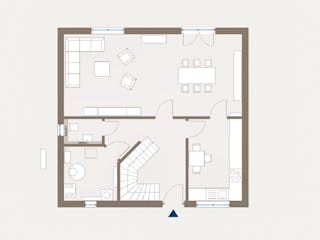 Fertighaus Home 8 von allkauf haus, Satteldach-Klassiker Grundriss 1