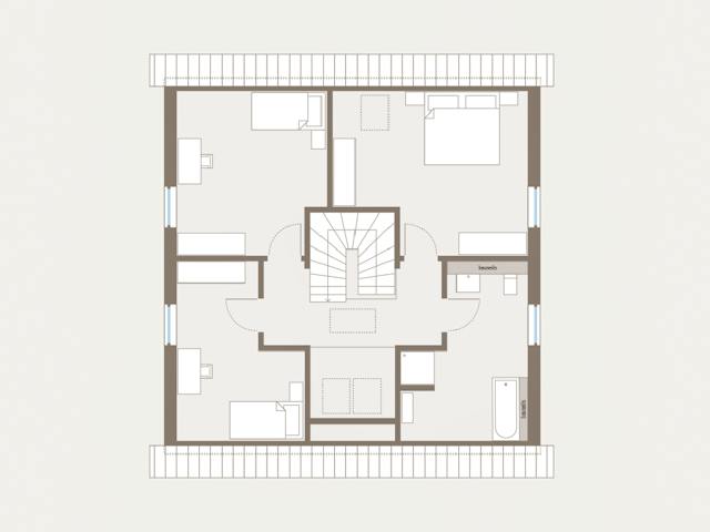 Fertighaus Home 9 von allkauf haus, Satteldach-Klassiker Grundriss 2