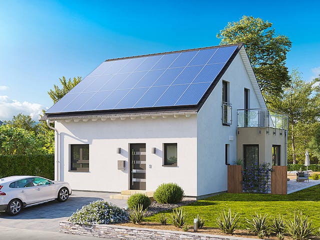 Fertighaus Home 2 von allkauf haus, Satteldach-Klassiker Außenansicht 1