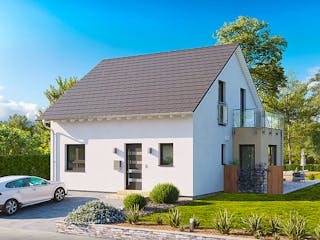 Fertighaus Home 2 von allkauf haus, Satteldach-Klassiker Außenansicht 2