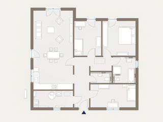 Fertighaus Lifetime 4 - WD von allkauf haus, Bungalow Grundriss 1