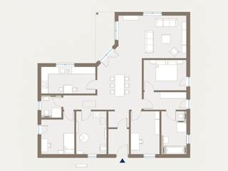 Fertighaus Lifetime 5 WD von allkauf haus, Bungalow Grundriss 1