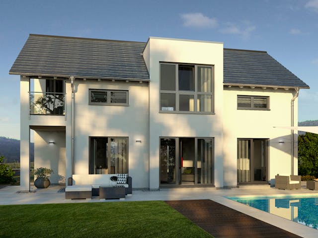 Fertighaus Prestige 1 von allkauf haus, Satteldach-Klassiker Außenansicht 1